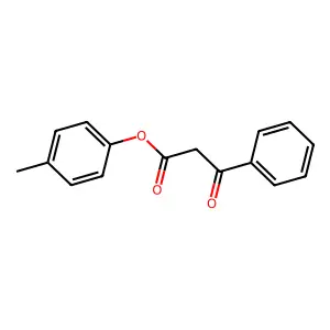 Benzenepropanoic acid, beta-oxo-, 4-methylphenyl ester structure