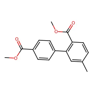 [1,1'-Biphenyl]-2,4'-dicarboxylic acid, 5-methyl-, 2,4'-dimethyl ester structure