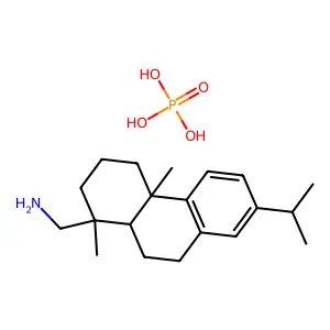 Dehydroabietyl amine phosphate structure