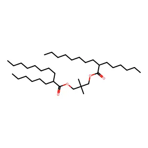 Decanoic acid, 2-hexyl-, 1,1'-(2,2-dimethyl-1,3-propanediyl) ester structure