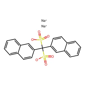 Disodium di-2-naphthylmethanedisulphonate structure