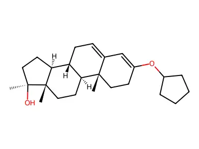 戊甲睾醇 structure