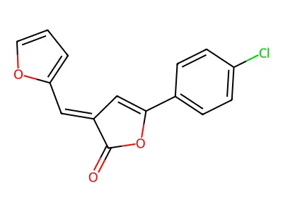 2(3H)-Furanone, 5-(4-chlorophenyl)-3-(2-furanylmethylene)- structure