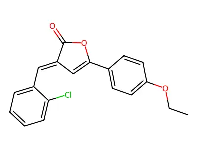 3-[(2-Chlorophenyl)methylidene]-5-(4-ethoxyphenyl)furan-2-one structure