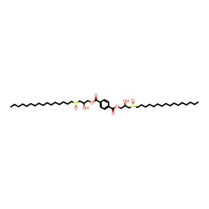 Bis(3-hexadecylsulfinyl-2-hydroxypropyl) benzene-1,4-dicarboxylate structure