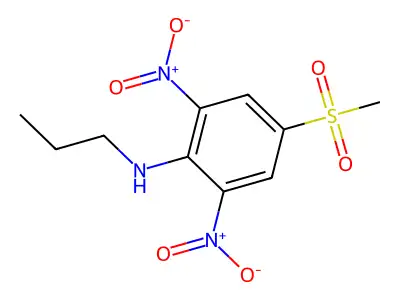 Benzenamine, 4-(methylsulfonyl)-2,6-dinitro-N-propyl- structure