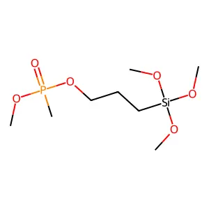 Phosphonic acid, P-methyl-, methyl 3-(trimethoxysilyl)propyl ester structure