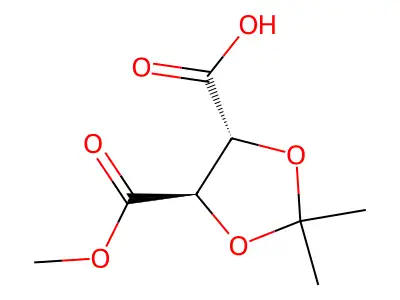 5-(Methoxycarbonyl)-2,2-dimethyl-1,3-dioxolane-4-carboxylic acid structure