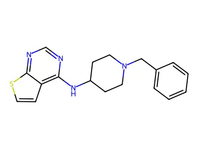 N-(1-benzylpiperidin-4-yl)thieno[2,3-d]pyrimidin-4-amine structure