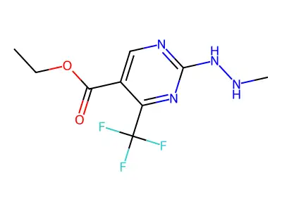Ethyl 2-(2-methylhydrazinyl)-4-(trifluoromethyl)pyrimidine-5-carboxylate structure