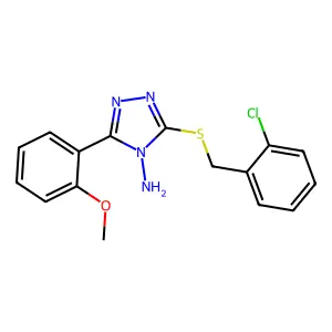 5-[(2-Chlorophenyl)methylthio]-3-(2-methoxyphenyl)-1,2,4-triazole-4-ylamine structure
