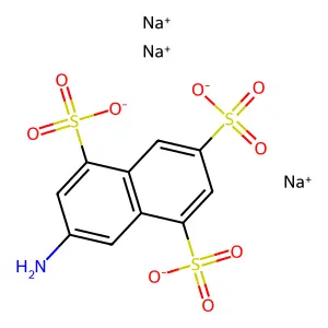 1,3,5-Naphthalenetrisulfonic acid, 7-amino-, sodium salt (1:3) structure