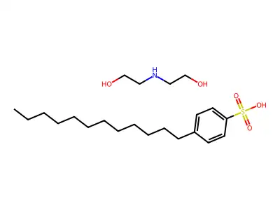 Benzenesulfonic acid, 4-dodecyl-, compd. with 2,2'-iminobis(ethanol) (1:1) structure