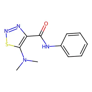 5-(dimethylamino)-N-phenyl-1,2,3-thiadiazole-4-carboxamide structure