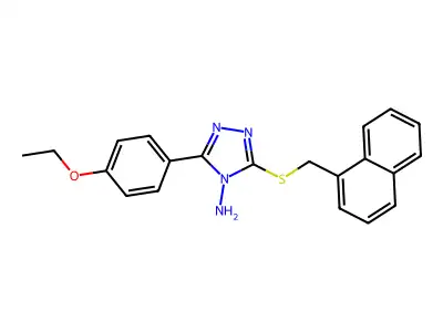 5-(4-Ethoxyphenyl)-3-(naphthylmethylthio)-1,2,4-triazole-4-ylamine structure