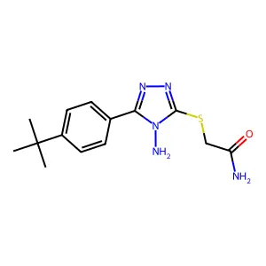 2-{4-Amino-5-[4-(tert-butyl)phenyl]-1,2,4-triazol-3-ylthio}acetamide structure