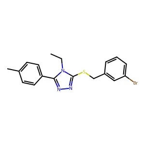 3-[(3-Bromophenyl)methylsulfanyl]-4-ethyl-5-(4-methylphenyl)-1,2,4-triazole structure