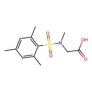N-methyl-N-[(2,4,6-trimethylphenyl)sulfonyl]glycine structure
