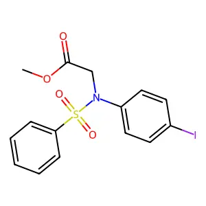 methyl N-(4-iodophenyl)-N-(phenylsulfonyl)glycinate structure