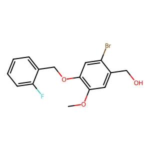 [2-Bromo-4-[(2-fluorophenyl)methoxy]-5-methoxyphenyl]methanol structure