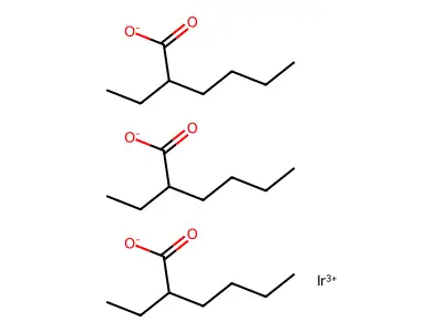 Hexanoic acid, 2-ethyl-, iridium(3+) salt (3:1) structure