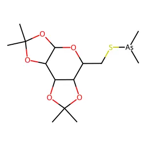 C(S[As](C)C)C1OC2OC(C)(C)OC2C3OC(C)(C)OC13 structure