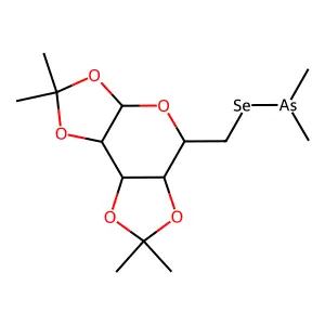 (2,2,7,7-Tetramethyltetrahydro-2H,3aH,7H-bis[1,3]dioxolo[4,5-b:4',5'-d]pyran-5-yl)methyl dimethylarsinoselenoite structure