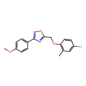 5-[(4-Chloro-2-methylphenoxy)methyl]-3-(4-methoxyphenyl)-1,2,4-oxadiazole structure