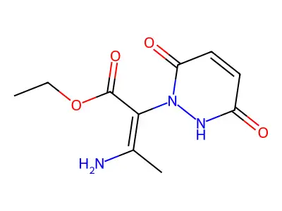 ethyl 3-amino-2-(3,6-dioxo-1H-pyridazin-2-yl)but-2-enoate structure