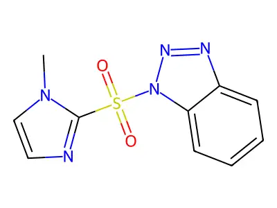 1-[(1-Methyl-1H-imidazol-2-yl)sulfonyl]-1H-benzotriazole structure