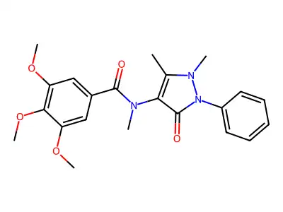 3-Pyrazolin-5-one, 2,3-dimethyl-4-(methyl(3,4,5-trimethoxybenzoyl)amino)-1-phenyl- structure