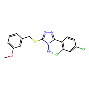 3-(2,4-dichlorophenyl)-5-[(3-methoxybenzyl)sulfanyl]-4H-1,2,4-triazol-4-amine structure