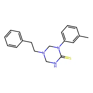1-(3-Methylphenyl)-5-(2-phenylethyl)-1,3,5-triazinane-2-thione structure