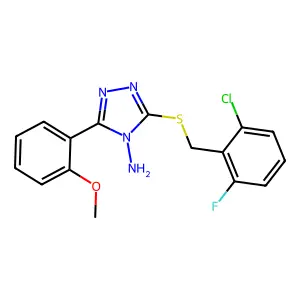 C16H14ClFN4OS structure