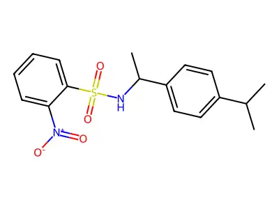 2-nitro-N-[1-(4-isopropylphenyl)ethyl]benzenesulfonamide structure