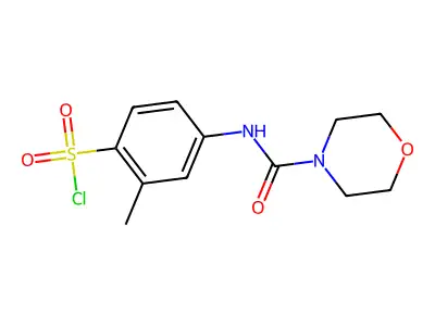 2-methyl-4-(morpholine-4-carbonylamino)benzenesulfonyl Chloride structure