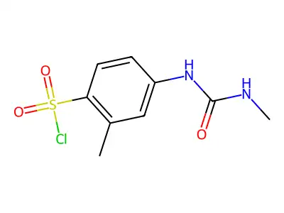 2-methyl-4-(methylcarbamoylamino)benzenesulfonyl Chloride structure