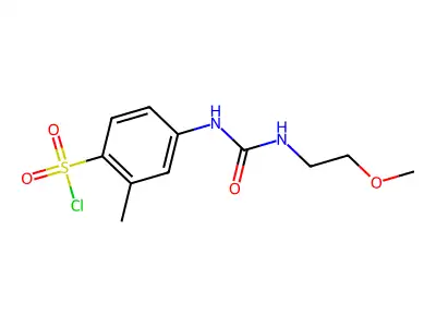 4-(2-Methoxyethylcarbamoylamino)-2-methylbenzenesulfonyl chloride structure