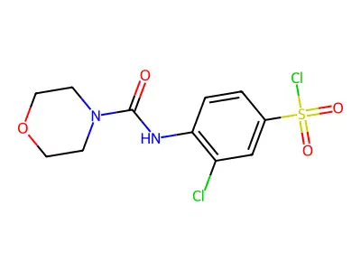 3-chloro-4-(morpholine-4-carbonylamino)benzenesulfonyl Chloride structure