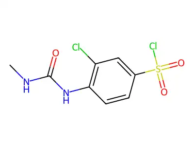 3-Chloro-4-(3-methyl-ureido)-benzenesulfonylchloride structure