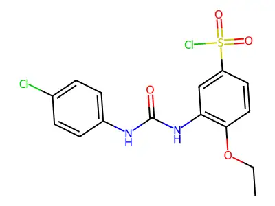 3-[3-(4-Chlorophenyl)ureido]-4-ethoxybenzenesulfonyl chloride structure