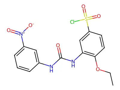 4-ethoxy-3-[(3-nitrophenyl)carbamoylamino]benzenesulfonyl Chloride structure