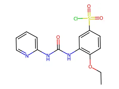 4-ethoxy-3-(pyridin-2-ylcarbamoylamino)benzenesulfonyl Chloride structure