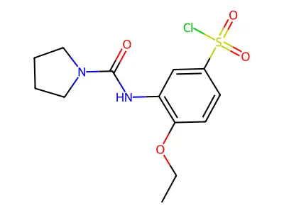 4-Ethoxy-3-[(pyrrolidine-1-carbonyl)-amino]-benzenesulfonyl chloride structure