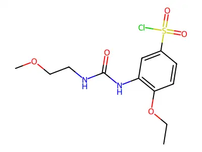 4-ethoxy-3-(2-methoxyethylcarbamoylamino)benzenesulfonyl Chloride structure