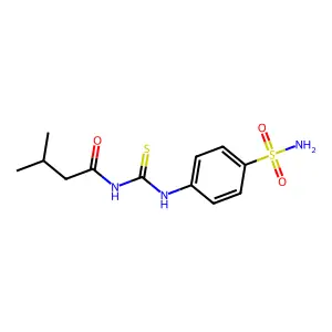 3-methyl-N-[(4-sulfamoylphenyl)carbamothioyl]butanamide structure