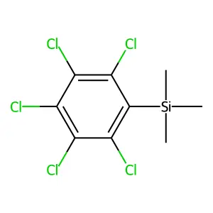 Silane, trimethyl(pentachlorophenyl)- structure