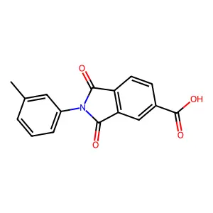 1,3-Dioxo-2-m-tolyl-2,3-dihydro-1H-isoindole-5-carboxylic acid structure