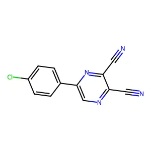 5-(4-Chlorophenyl)pyrazine-2,3-dicarbonitrile structure