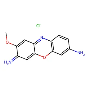 Phenoxazin-5-ium, 3,7-diamino-2-methoxy-, chloride (1:1) structure